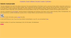 Desktop Screenshot of islamicmanuscripts.info